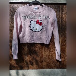 Hello Kitty x Aeropostale Kitty Face Graphic Crop Sweater Women's XS